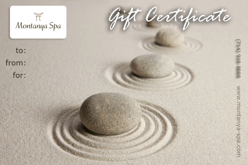 Montanya Spa Gift Certificates